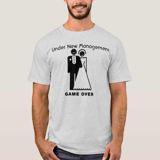 Onder Nieuw Management Game Over T-Shirt (Voorkant)