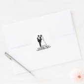 Onder Nieuwe Beheer Gehuwd Ronde Sticker (Envelop)