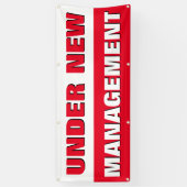Onder Nieuwe Beheer Kleine Onderneming Spandoek (Verticaal)