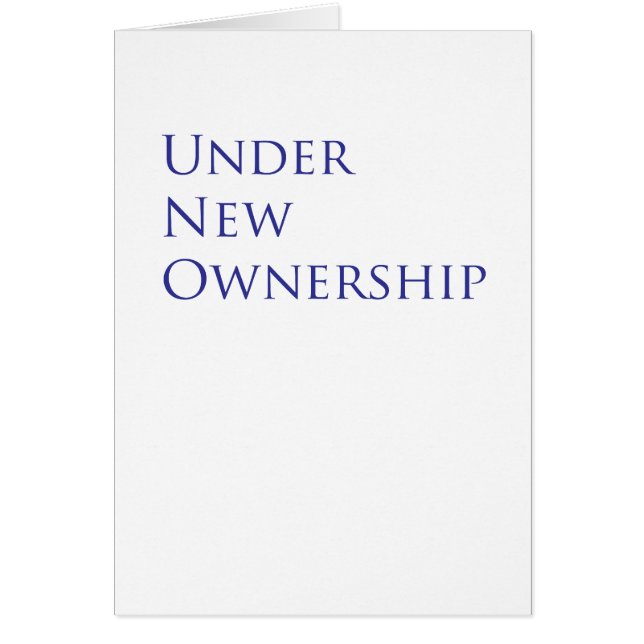 Onder nieuwe eigendom (Voorkant)