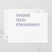 Onder nieuwe eigendom briefkaart (Voorkant / Achterkant)