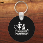 Onder Nieuwe Leiding Bruiloft Geschenken Bruidegom Sleutelhanger (Voorkant)