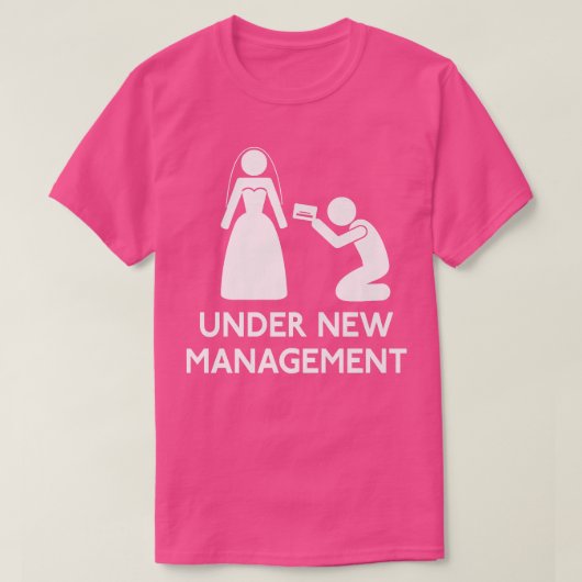 Onder nieuwe leiding Cool Bruidegom Afscheid Van H T-shirt (Design voorkant)