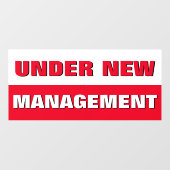 Onder nieuwe leiding Klein Bedrijf Raamsticker (Vel)