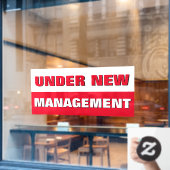 Onder nieuwe leiding Klein Bedrijf Raamsticker (Cafe Raam)