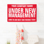 Onder nieuwe management business signage banner (Insitu)