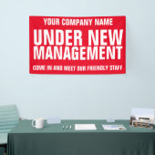 Onder nieuwe management business signage banner (Beurs)
