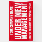 Onder nieuwe management business signage banner (Verticaal)