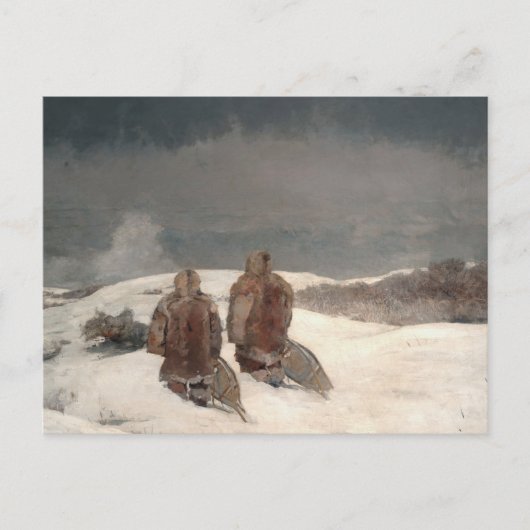 Onder nul winterlandschap Winslow Homer Briefkaart (Voorkant)
