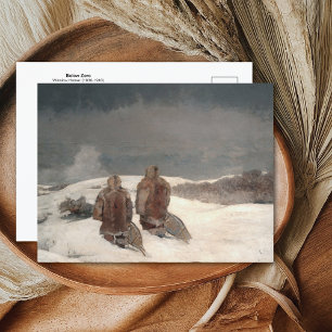 Onder nul winterlandschap Winslow Homer Briefkaart