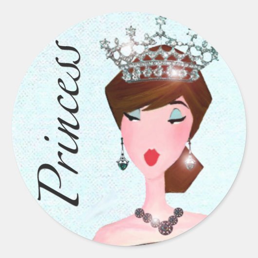Onder One Tiara sta ik met prinses... stickers (Voorkant)