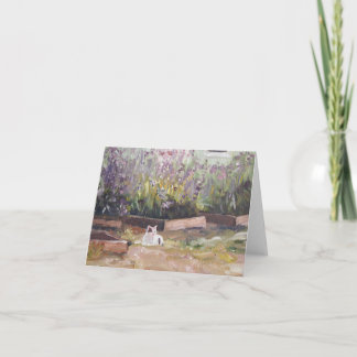 "Onder Paarse Bloemen" Notecard Kaart