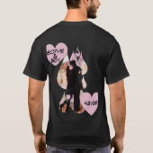 Onder paraplu: romantisch stel dat zoent in de reg t-shirt (Achterkant)
