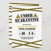 Onder Quarantine Virtual Birthday Party Kaart (Voorkant / Achterkant)