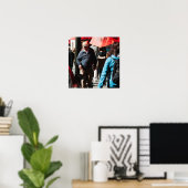 Onder rood poster (Thuiskantoor)