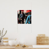 Onder rood poster (Keuken)