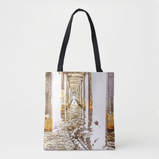 Onder Scripps Pier Tote Bag (Voorkant)