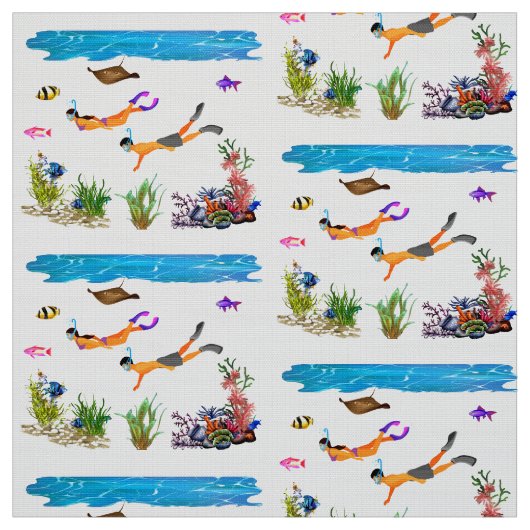 Onder Seascape Stof (Swatch)