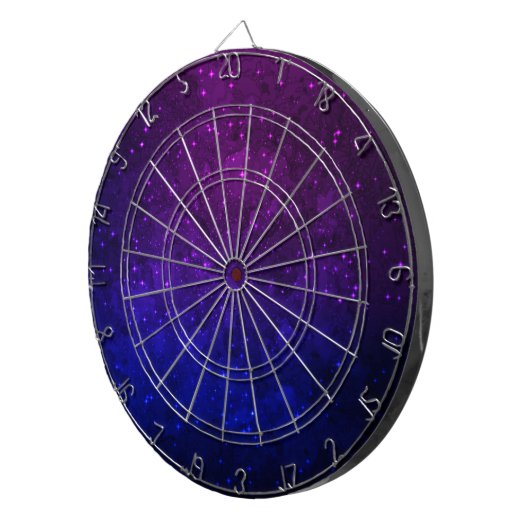 Onder sterren in de blauwe en Paarse as Dartbord (Voorkant Rechts)