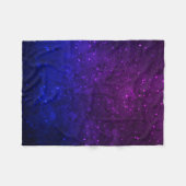 Onder sterren in de blauwe en Paarse as Fleece Deken (Voorkant (Horizontaal))