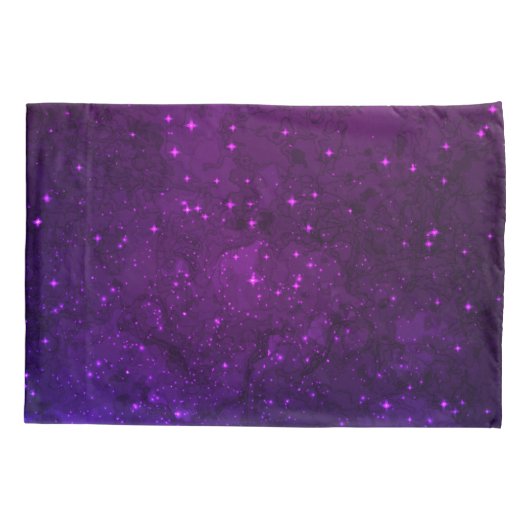 Onder sterren in de blauwe en Paarse as Kussensloop (Achterkant)