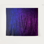 Onder sterren in de blauwe en Paarse as Wandkleed (Voorkant (horizontaal))