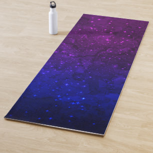 Onder sterren in de blauwe en Paarse as Yogamat