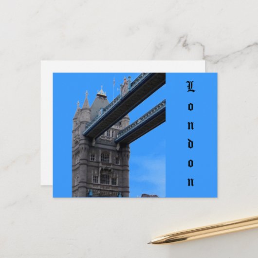 Onder The London Bridge Briefkaart (Voorkant / Achterkant in situ)