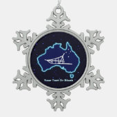 Onder Tin Sneeuwvlok Ornament (Voorkant)