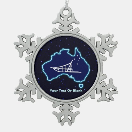 Onder Tin Sneeuwvlok Ornament (Voorkant)