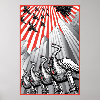 Onder toezicht grote afdruk poster