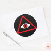 Onder toezicht logo ronde sticker (Envelop)