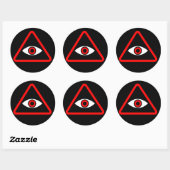 Onder toezicht logo ronde sticker (Vel)