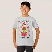 onder toezicht van Elf met kerstfeestdag T-shirt (Voorkant volledig)