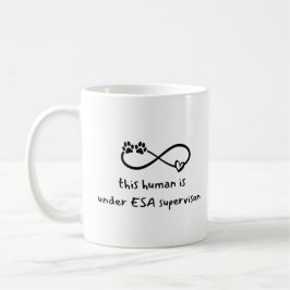 Onder toezicht van ESA Funny Pet Therapist Koffiemok