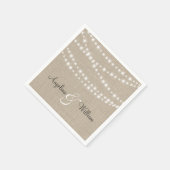 Onder Twinkle Lights op Burlap Napkin Servet (Hoek)