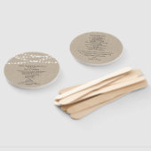 Onder Twinkle Lights op Burlap Trouwprogramma Fan Handwaaier (Niet-gemonteerd)