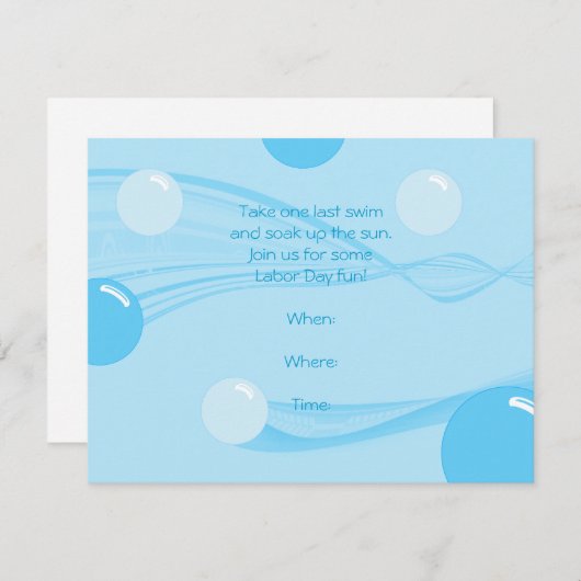 Onder uitnodiging van de Pool Water Bubbles (Voorkant / Achterkant)