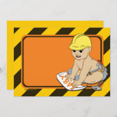 Onder Uitnodigingen om een baby te bouwen (Voorkant / Achterkant)