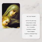 Onder uw bescherming Virgin Mary Prayer Kaart Visitekaartje (Voorkant / Achterkant)