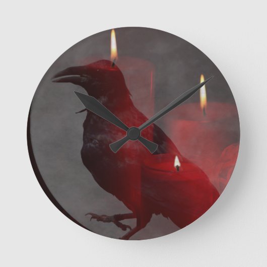"Onder Uw rug in het rood Ronde Klok (Voorkant)