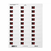 "Onder Uw Spell in Rood" Etiket (Full Sheet)