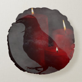 "Onder Uw Spell in Rood" Rond Kussen