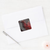 "Onder Uw Spell in Rood" Vierkante Sticker (Envelop)