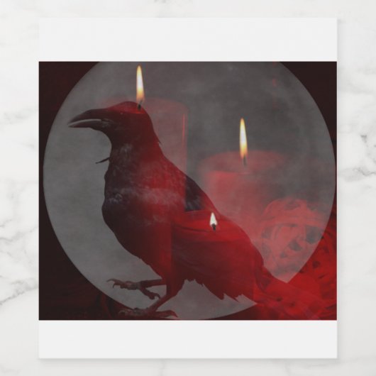 "Onder Uw Spell in Rood" Wijn Etiket (Enkel label)