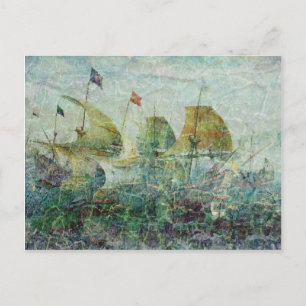 Onder volledige Sail Briefkaart