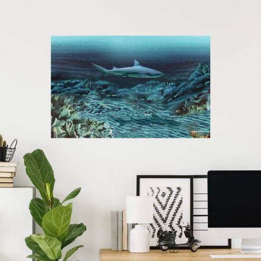 Onder water 1 poster (Thuiskantoor)