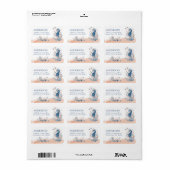 Onder water aquarel zeepaardje label (Full Sheet)