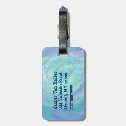 Onder water bagagelabel (Achterkant verticaal)