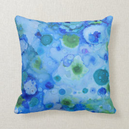 "onder water": blauwe en groene kussen